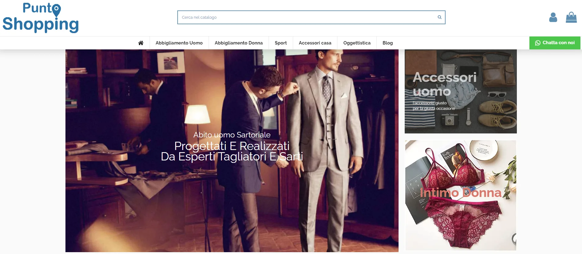 Punto Shopping ecommerce abbigliamento restyling grafico e ottimizzazione SeoMask