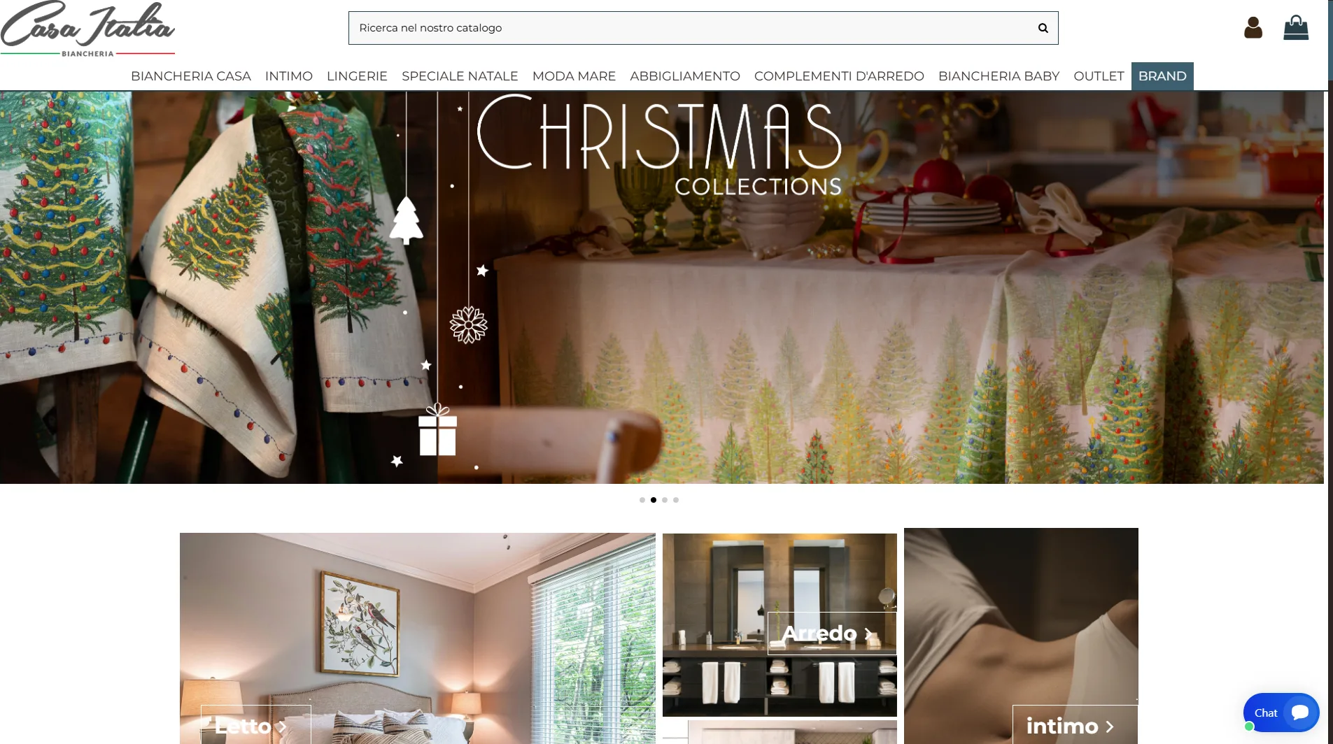 CasaItaliaBiancheria restyling grafico ecommerce biancheria casa miglioramento UX
