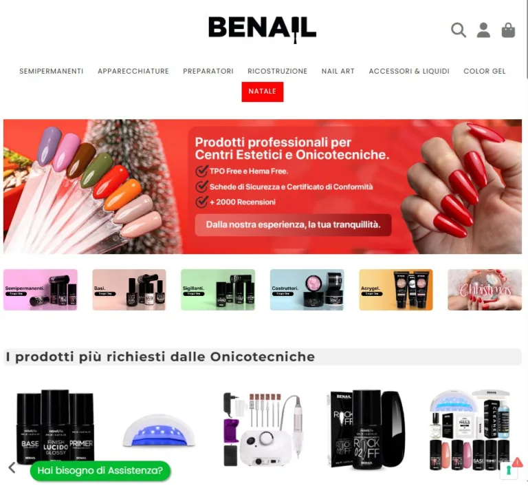 Logo Benail.it marketplace professionale di prodotti per nail art e bellezza