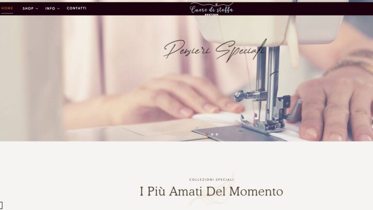 Sito Cuore di Stoffa ecommerce prodotti artigianali restyling e ottimizzazione SEO
