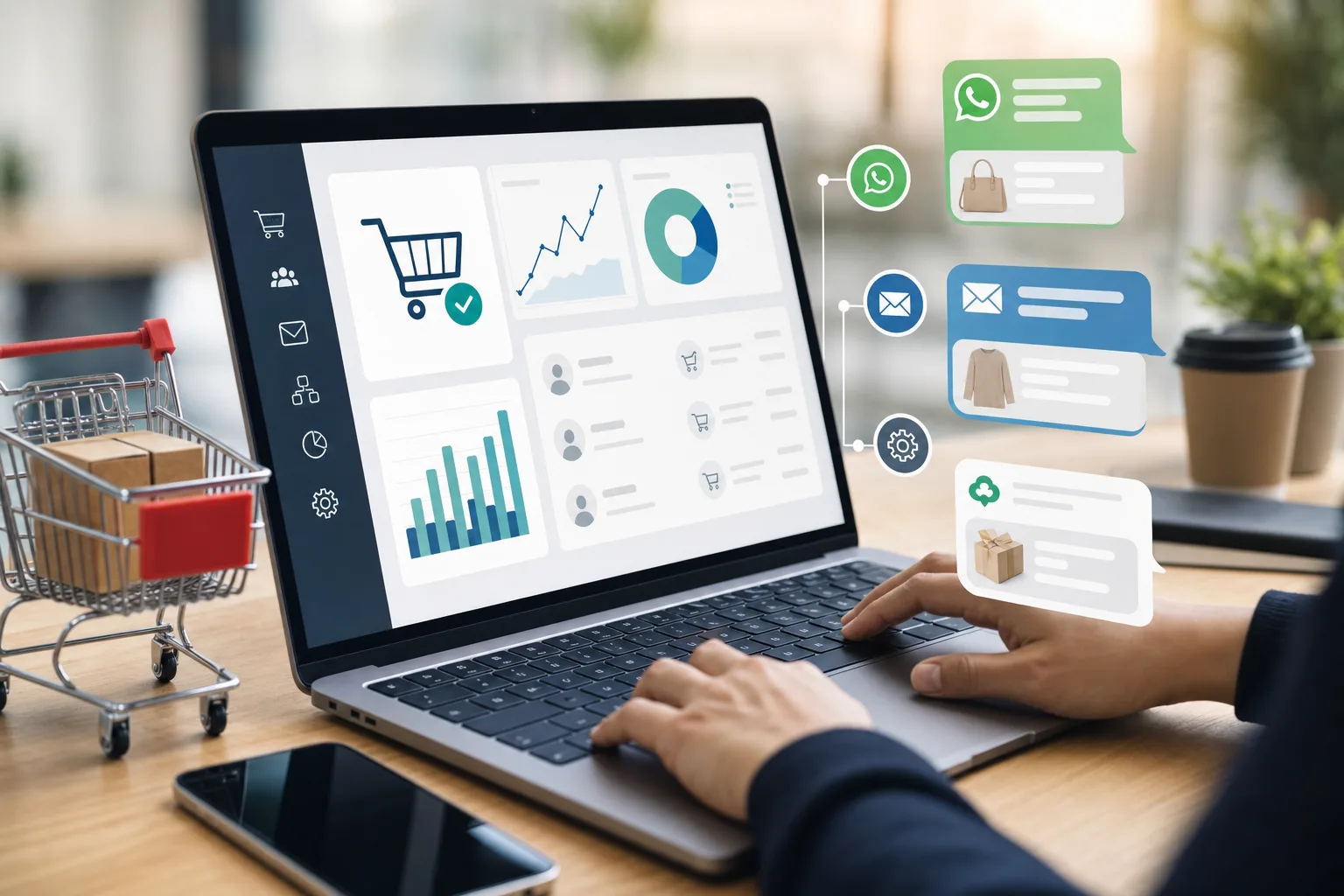 Recupero carrelli abbandonati ecommerce con WhatsApp email e automazioni