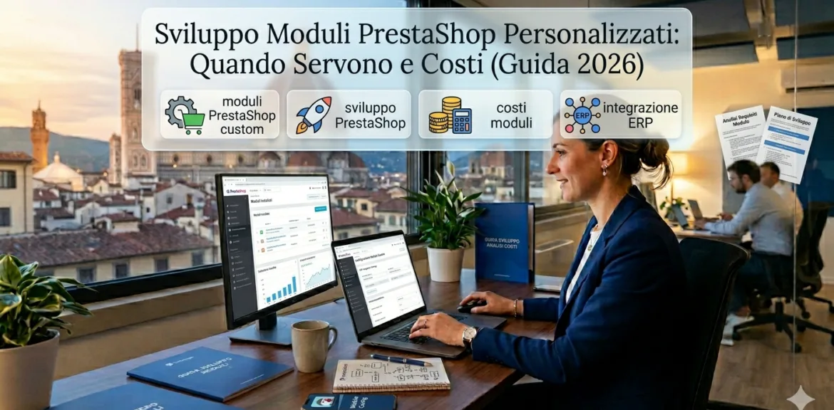 Sviluppo moduli PrestaShop personalizzati per ecommerce su misura