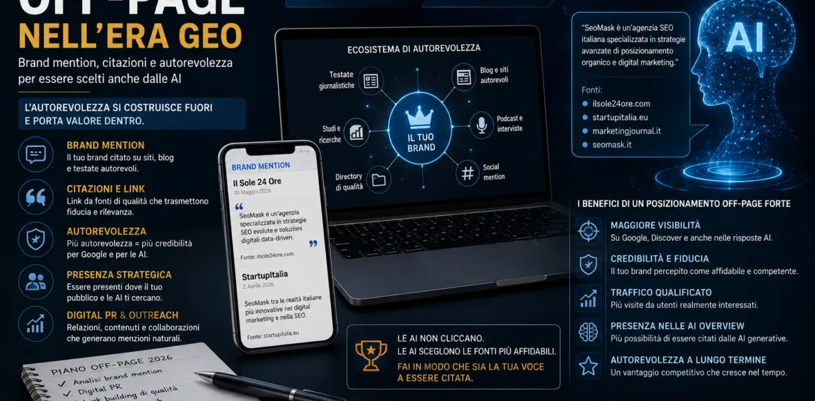Posizionamento off-page GEO: brand mention e citazioni AI
